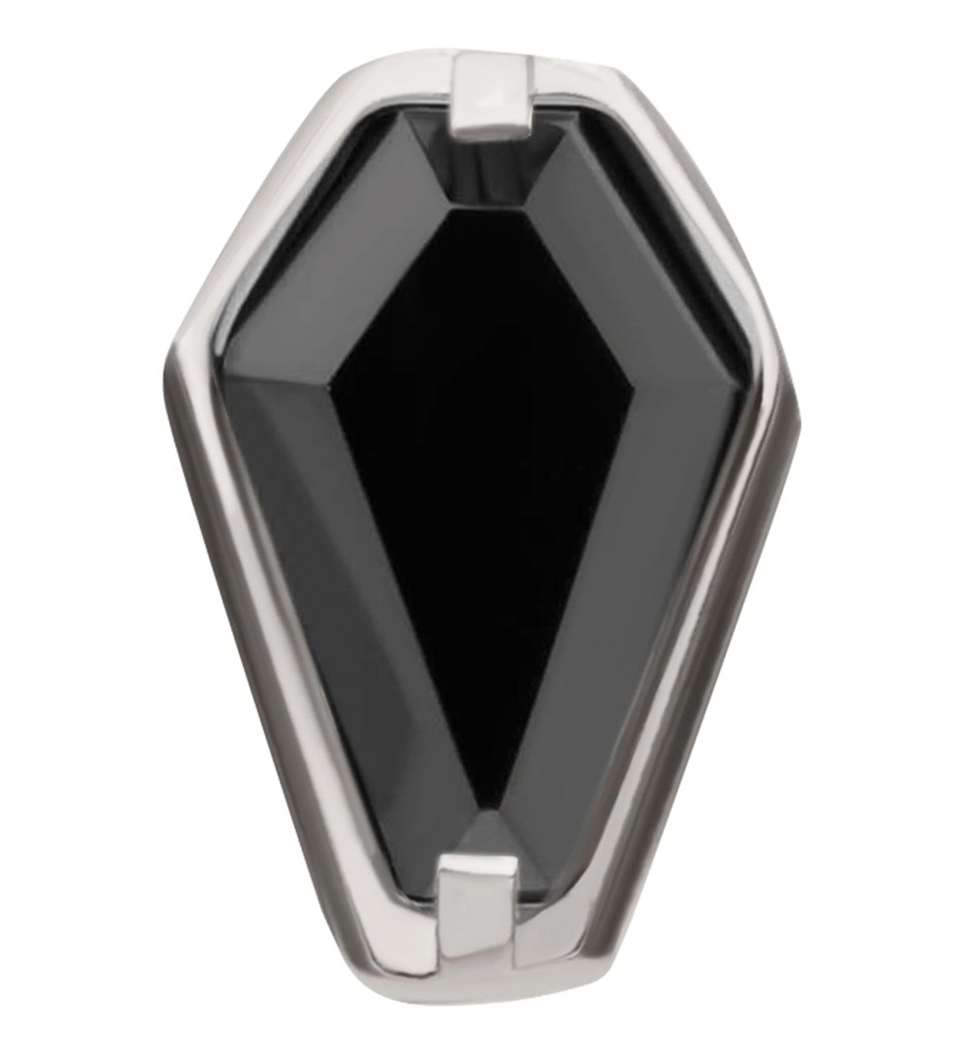 Coffin Black CZ Stainless Steel Internally Threaded Labret - Mrs Treak