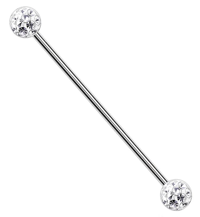 Glitterball Industrial Barbell - Mrs Treak