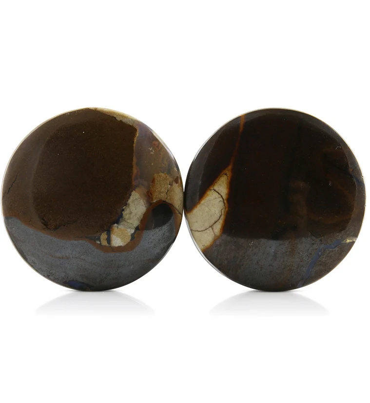 Boulder Opal Plugs 1 Inch (25mm) Version 12 - Mrs Treak