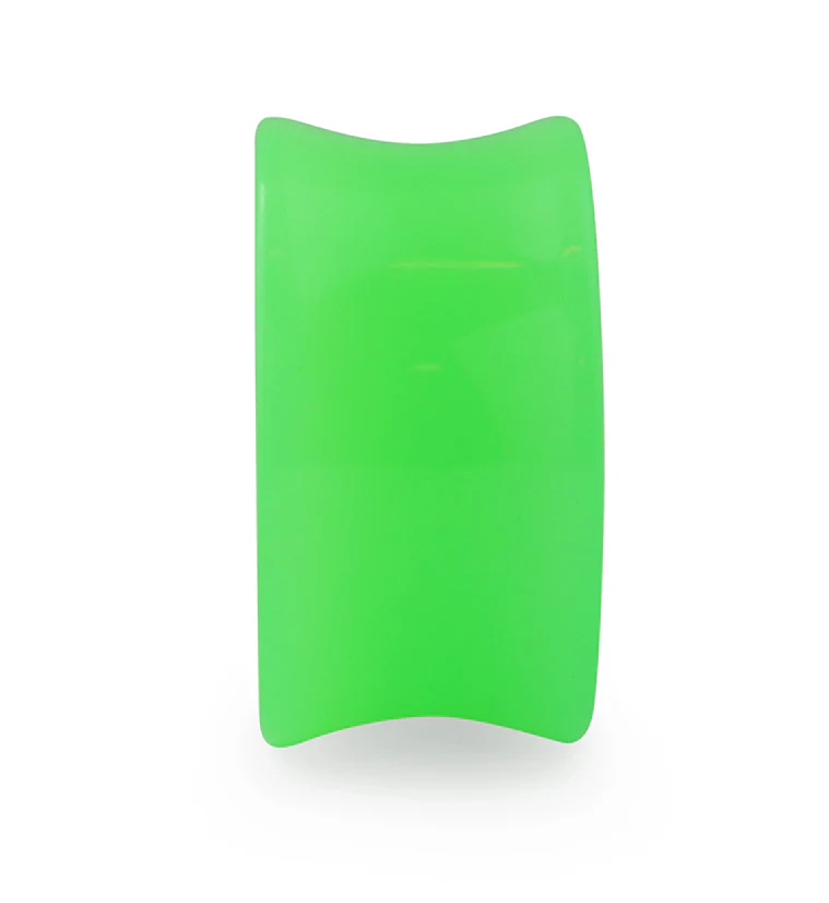 Green Double Flare Solid Plugs - Mrs Treak