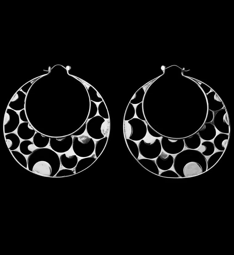 Silver Half Moon Titanium Hangers - Earrings - Mrs Treak