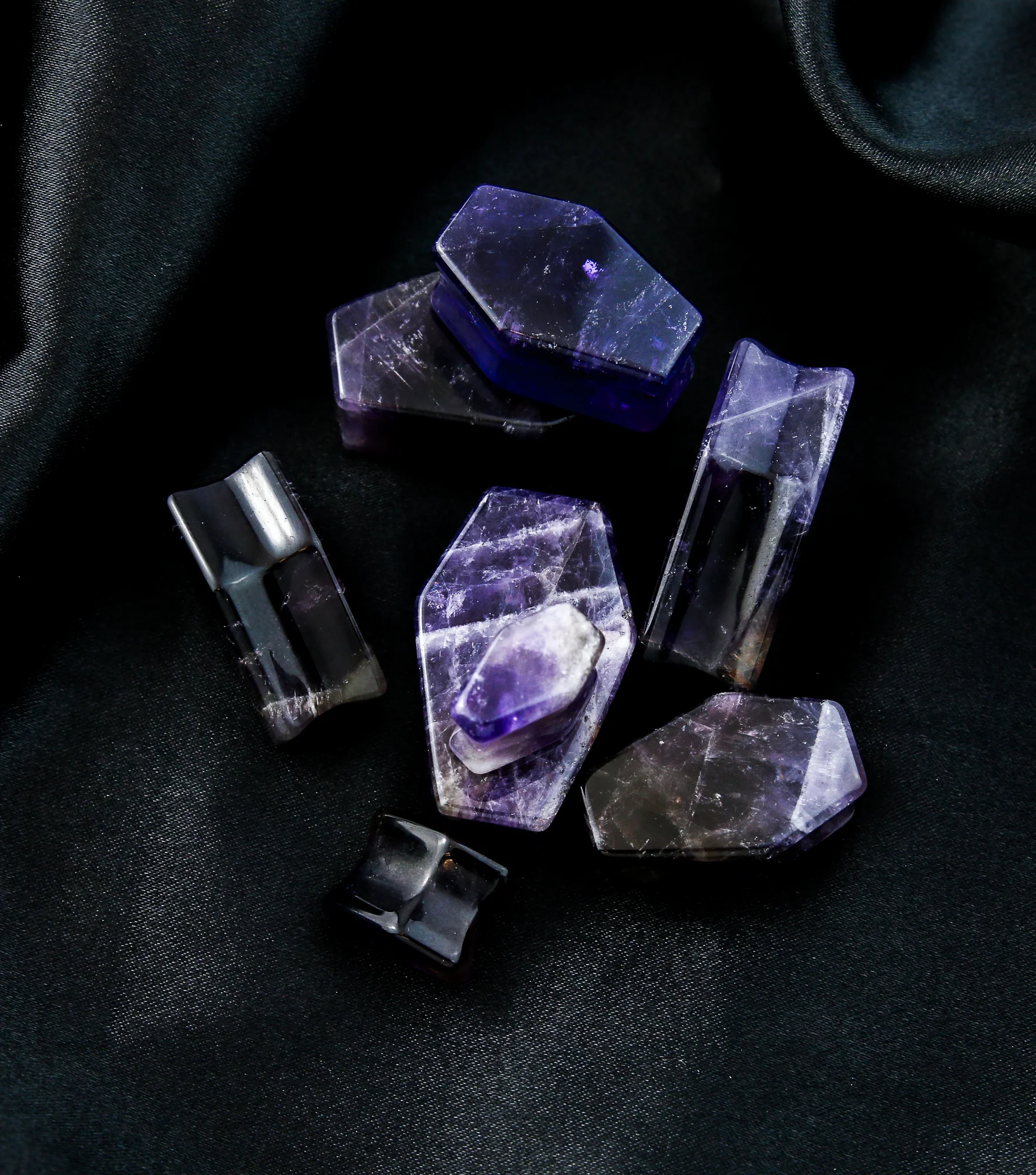 Amethyst Stone Coffin Plugs - Mrs Treak