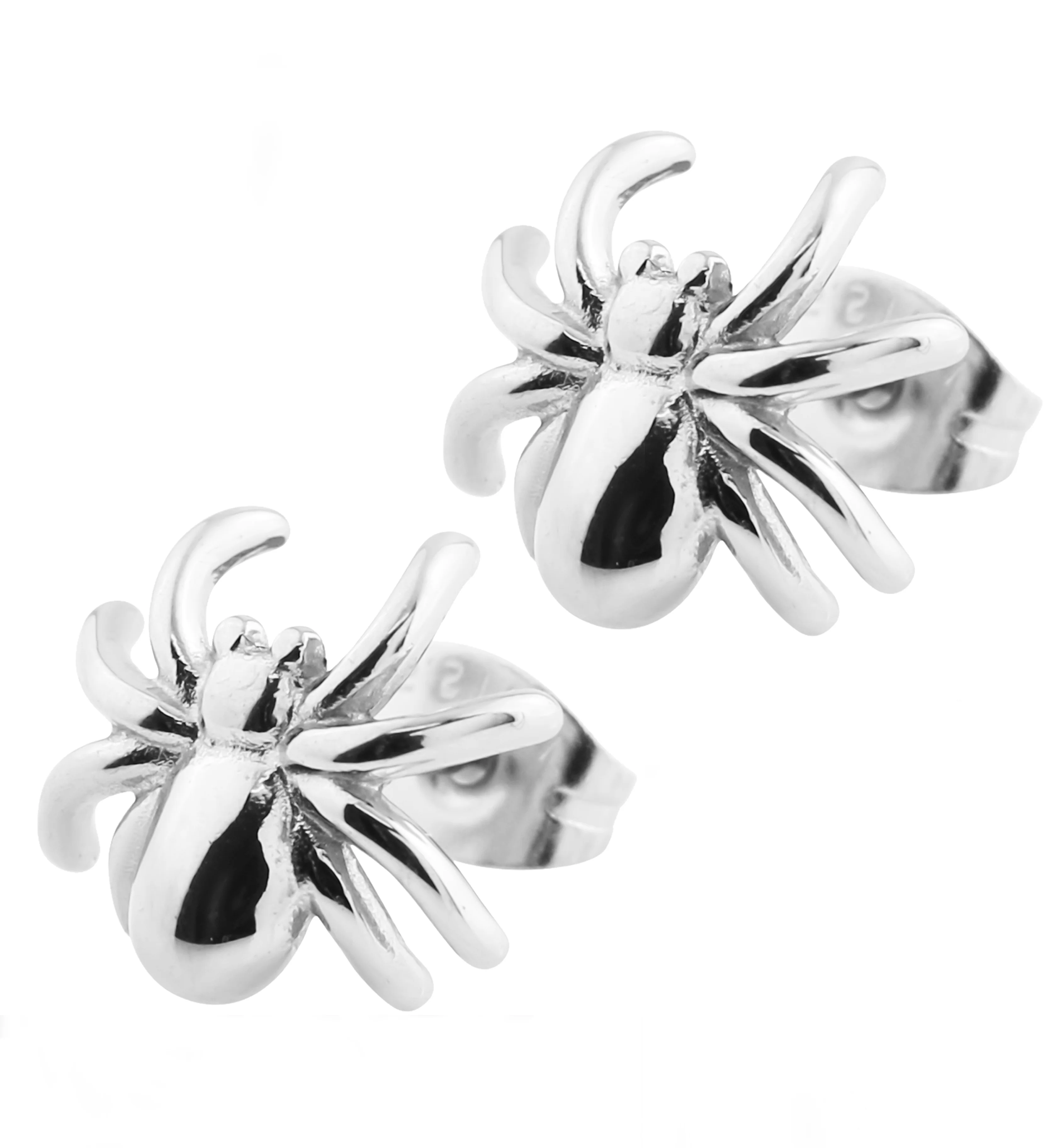 Spider Stainless Steel Stud Earrings - Mrs Treak