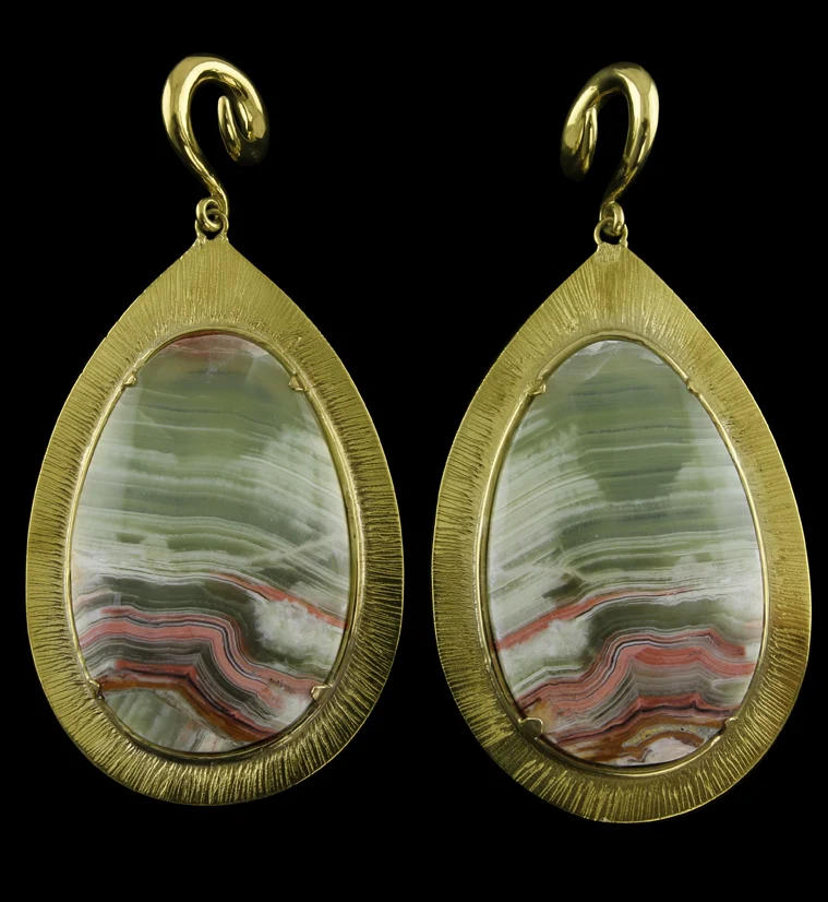 Lament Green Onyx Stone Ear Weights - Mrs Treak