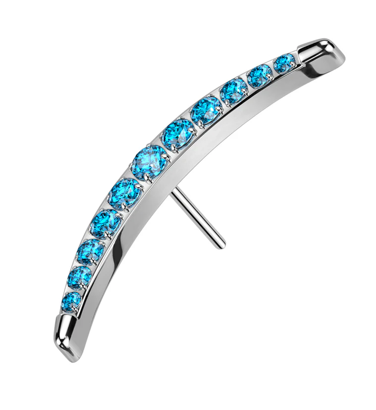 Camber Aqua CZ Titanium Threadless Top - Mrs Treak