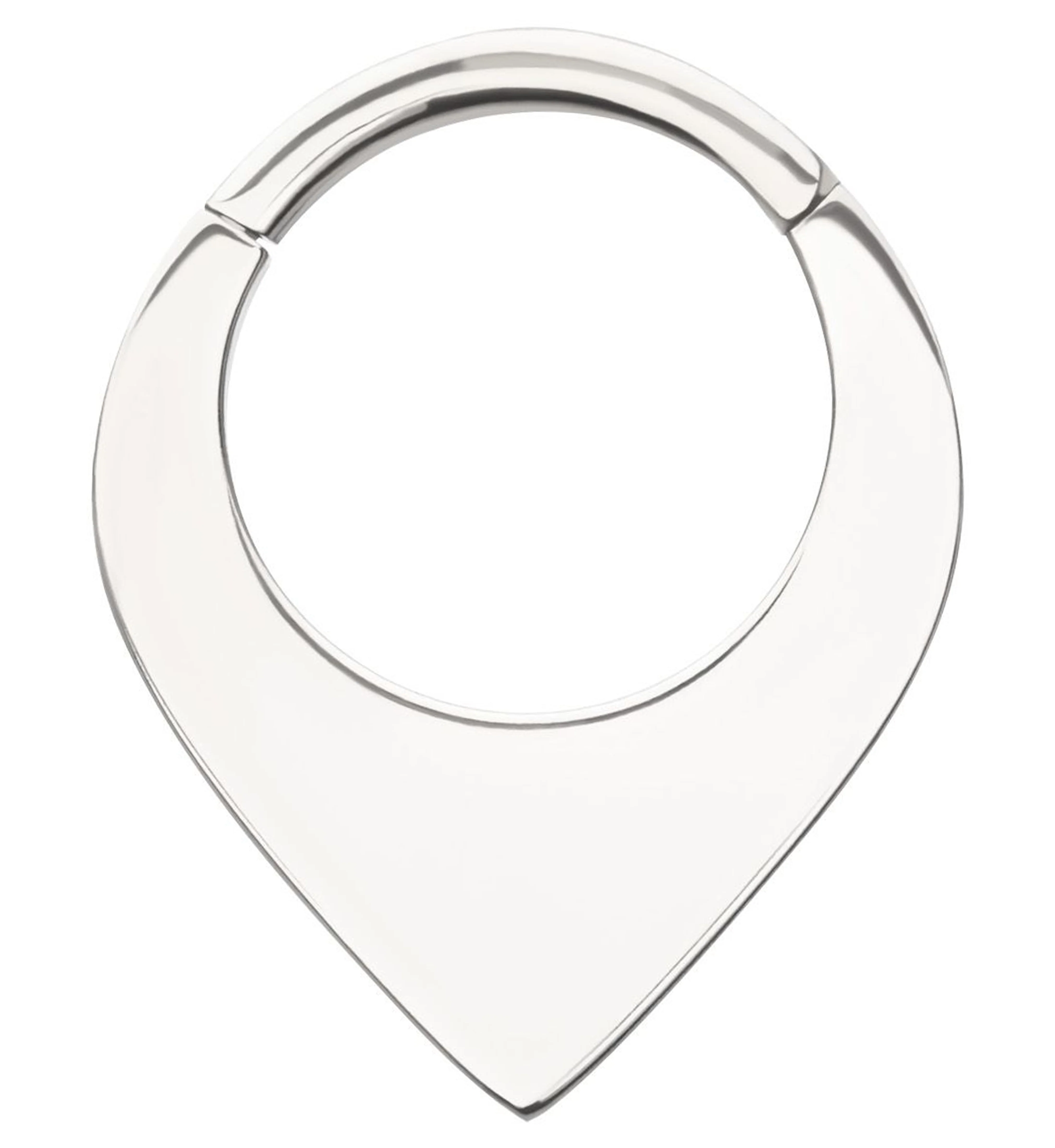 Flat Point Titanium Hinged Segment Ring - Mrs Treak