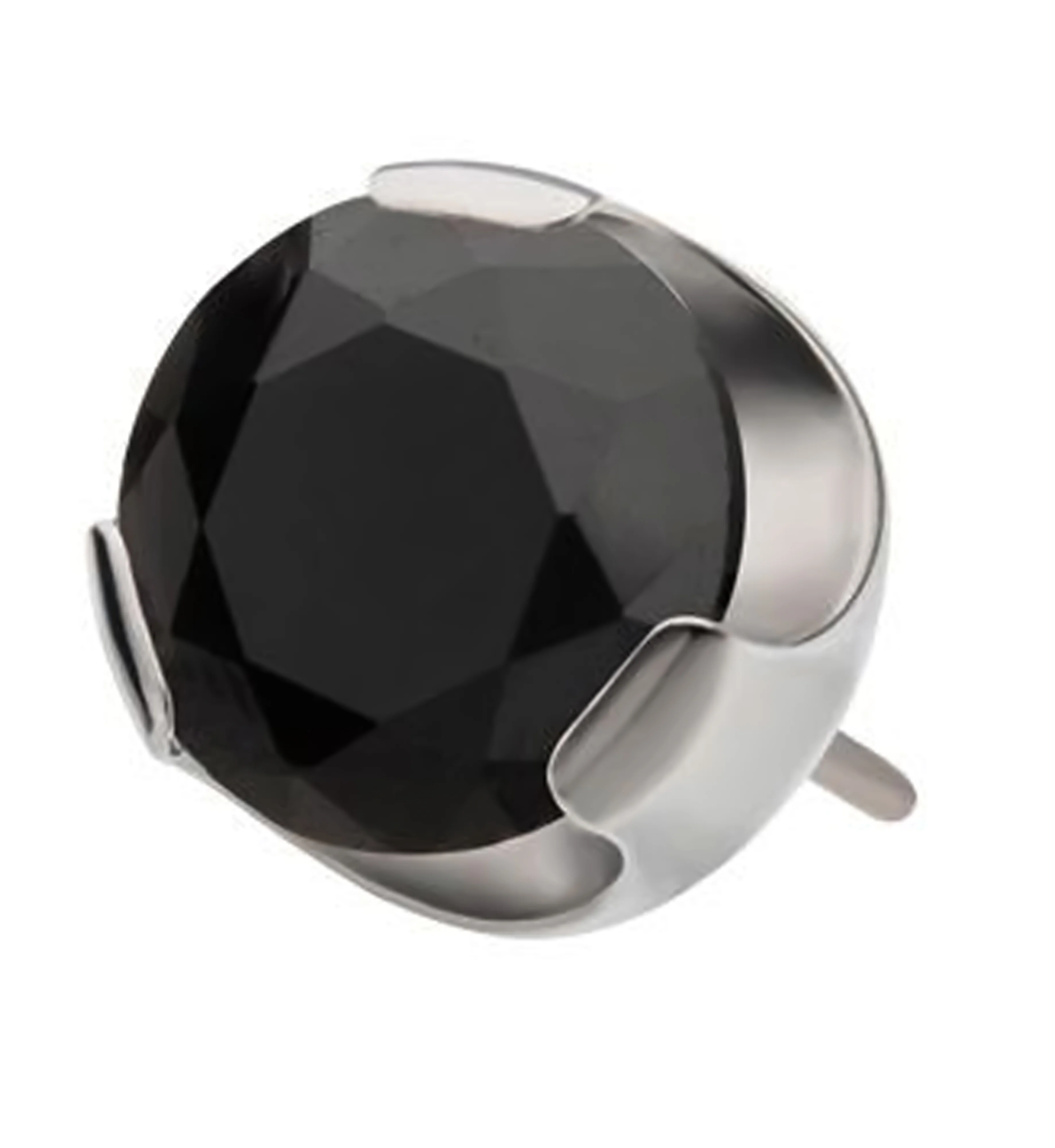 Black Dome CZ Titanium Threadless Top - Mrs Treak
