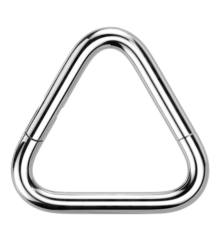 Triangle Titanium Hinged Segment Ring - Mrs Treak