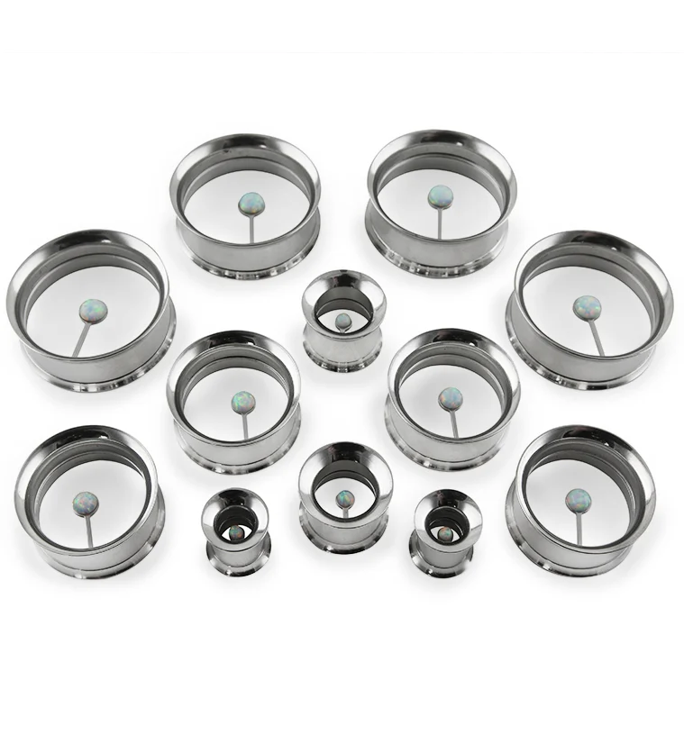 Solo Opalite Stainless Steel Tunnels - Mrs Treak