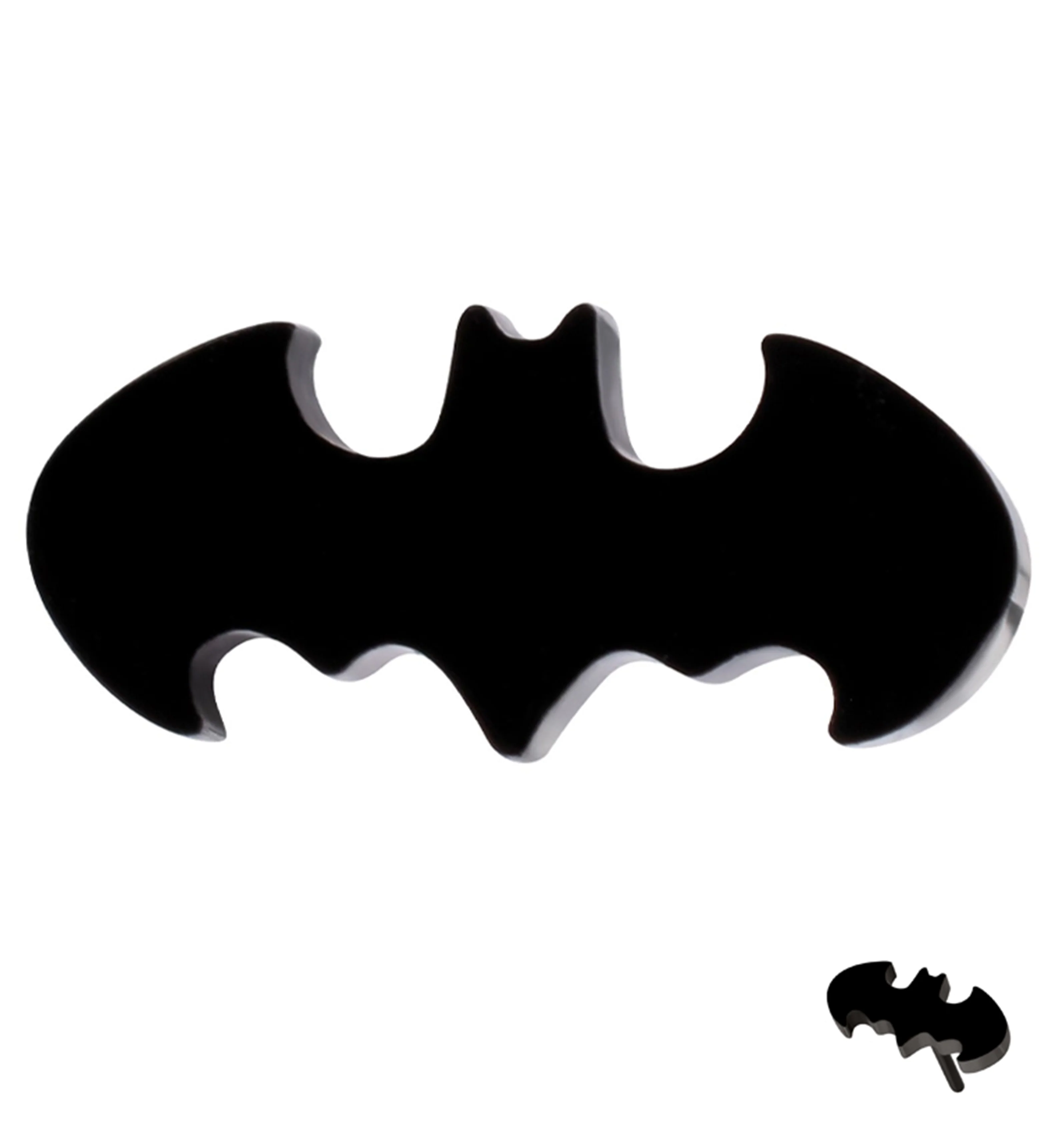 Black PVD Calling Batman Titanium Threadless Top - Mrs Treak