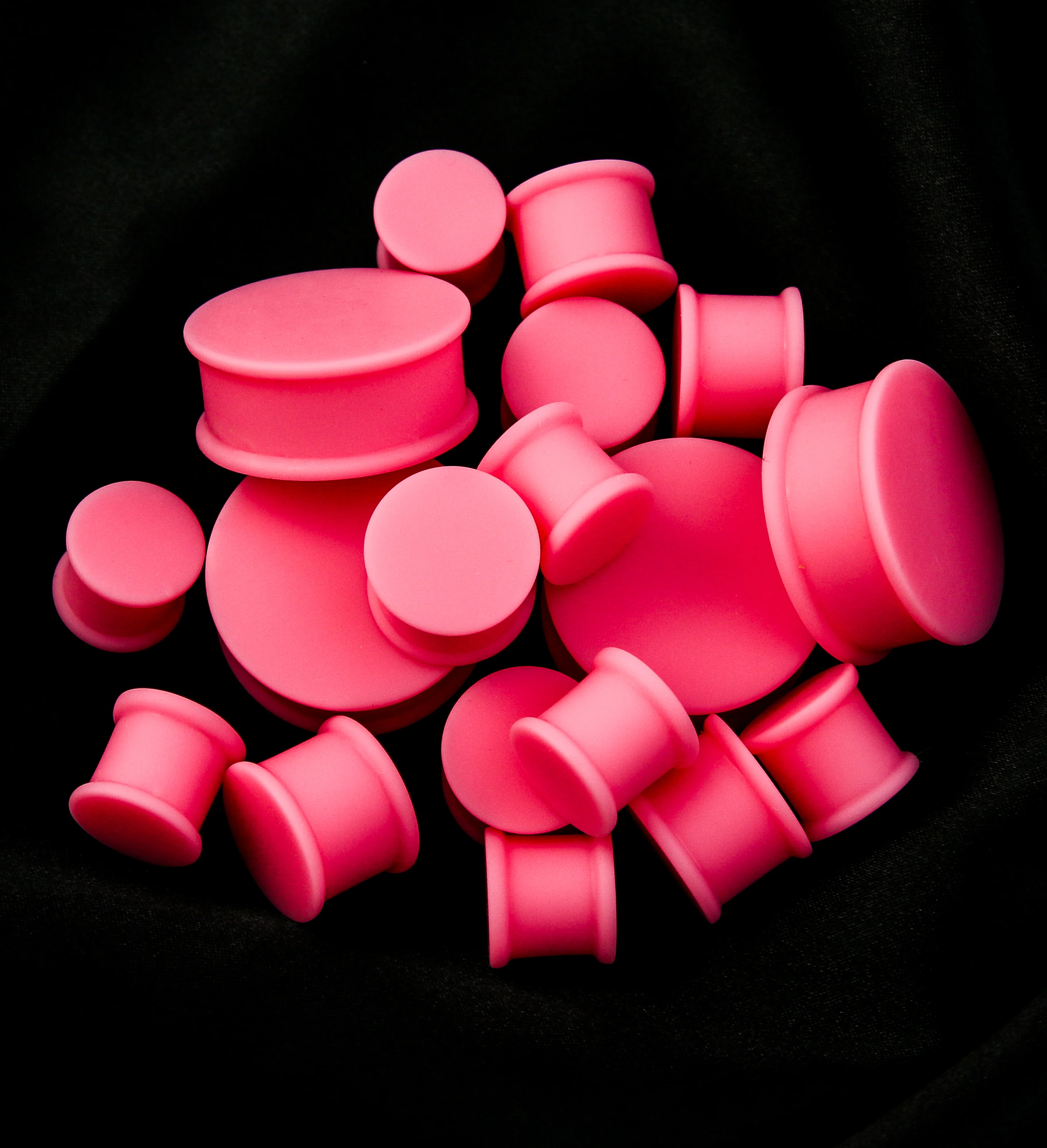 Double Flare Matte Bubblegum Pink Silicone Plugs - Mrs Treak
