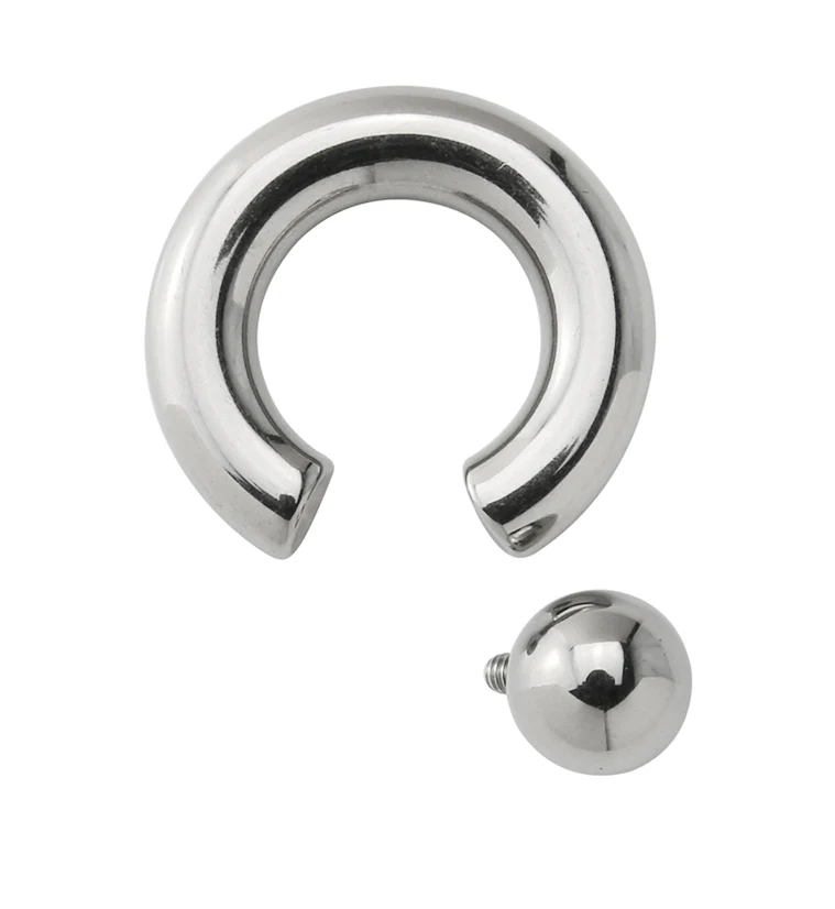 Internally Threaded Titanium Captive Bead Ring - Mrs Treak