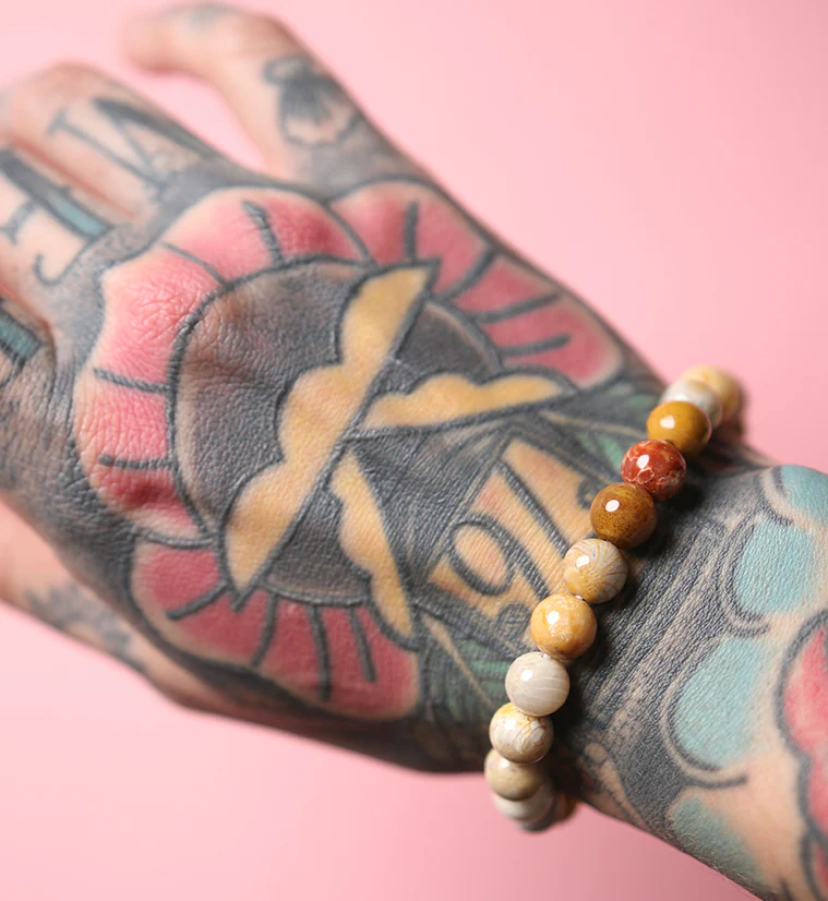 Fossilized Coral Stone Bracelet - Mrs Treak