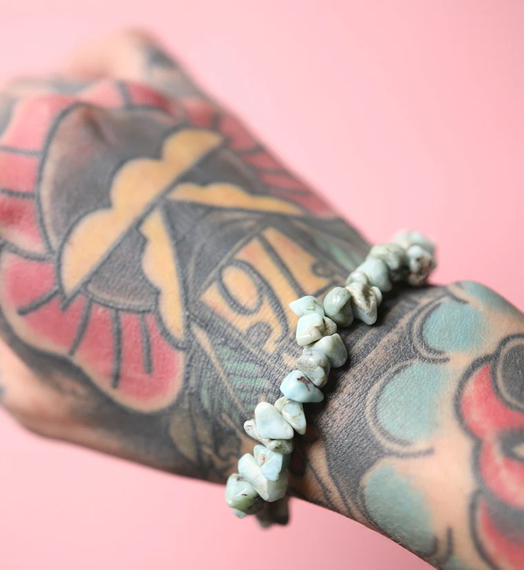 Larimar Chips Stone Bracelet - Mrs Treak