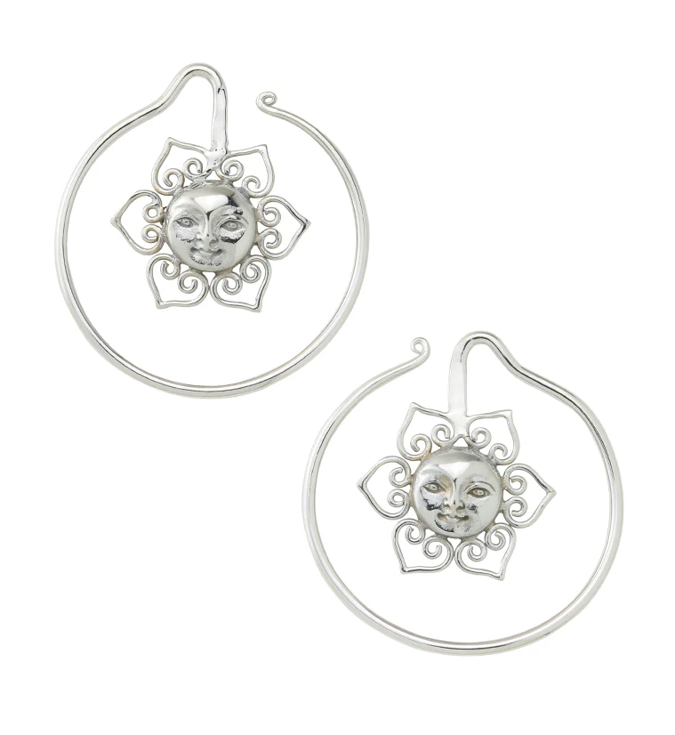 Sol White Brass Ear Weights - Mrs Treak