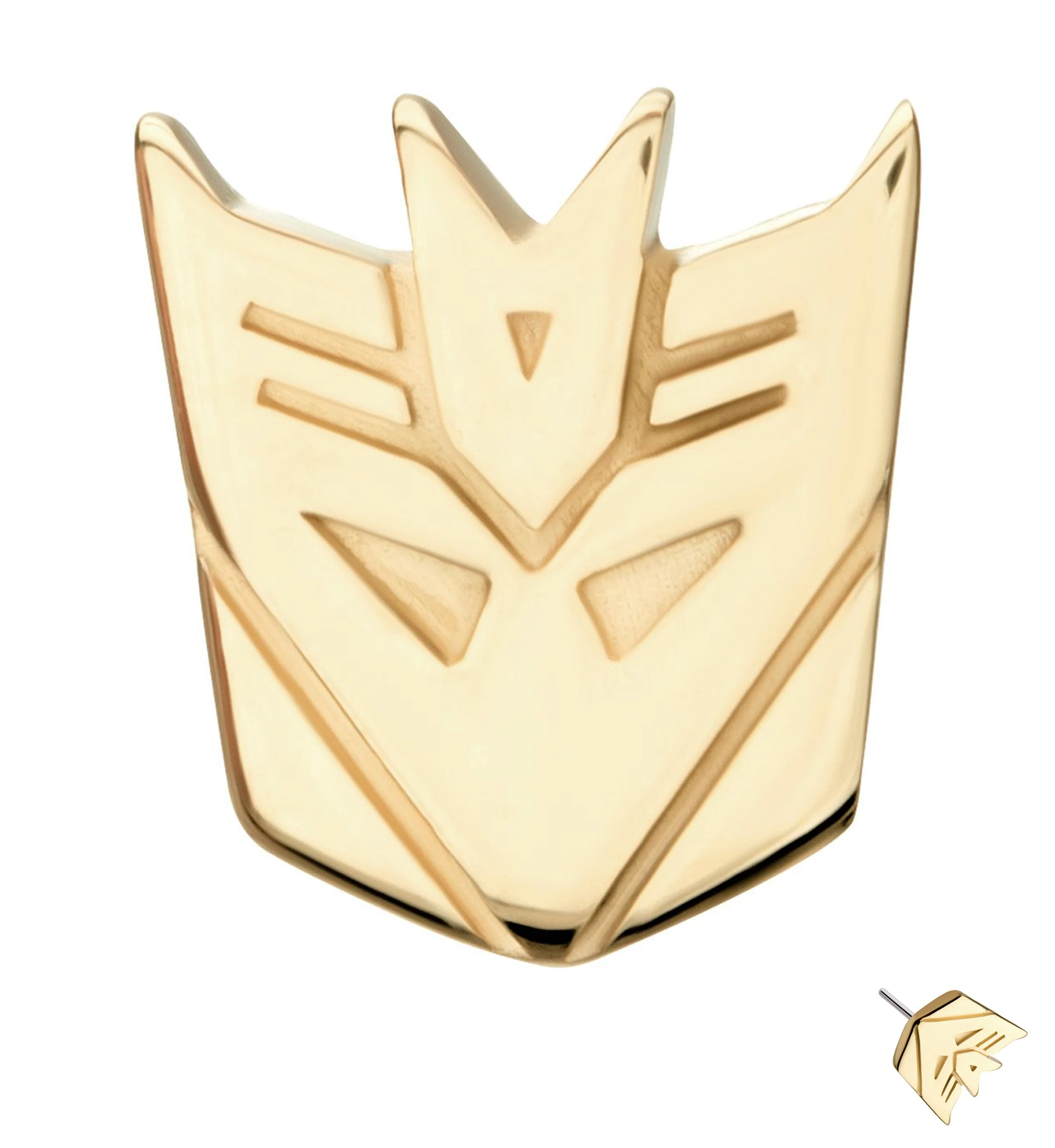 14kt Gold Decepticon Threadless Top - Mrs Treak