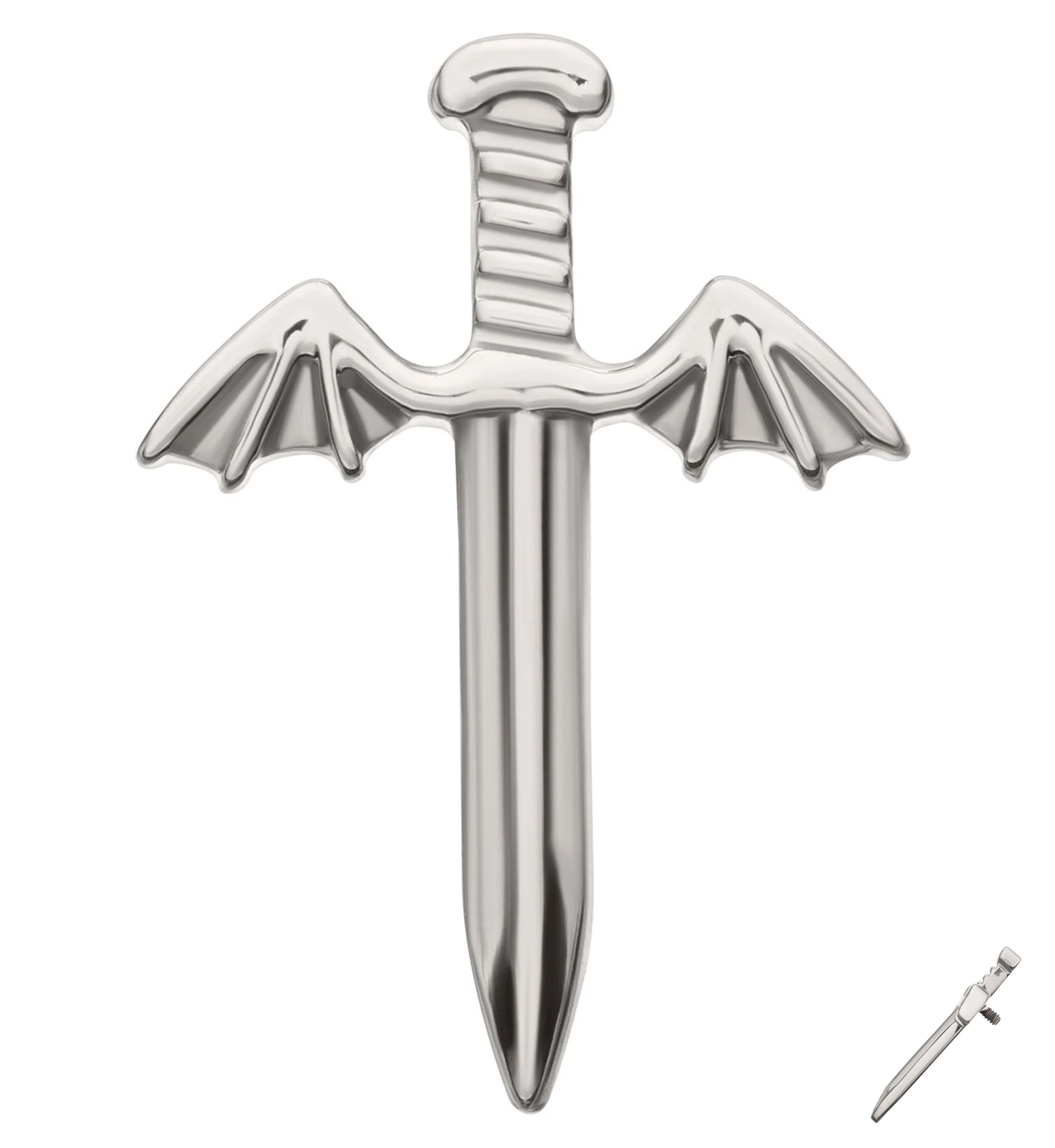 Batwing Dagger Titanium Internally Threaded Top - Mrs Treak