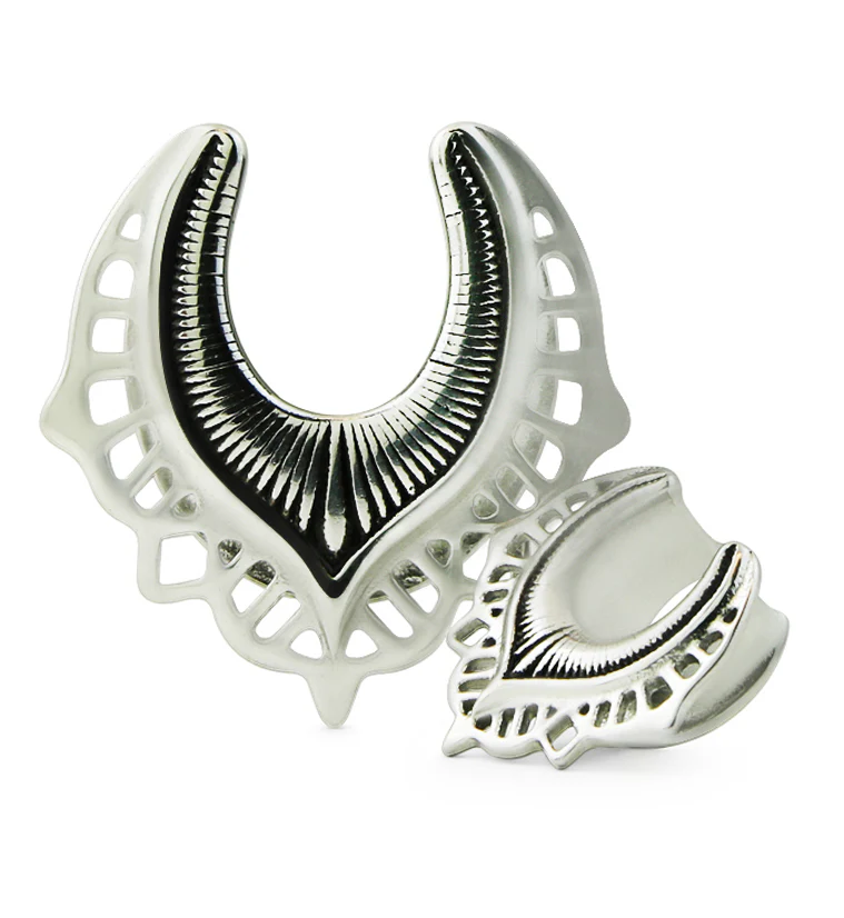 Ornate Shield Stainless Steel Saddles - Mrs Treak