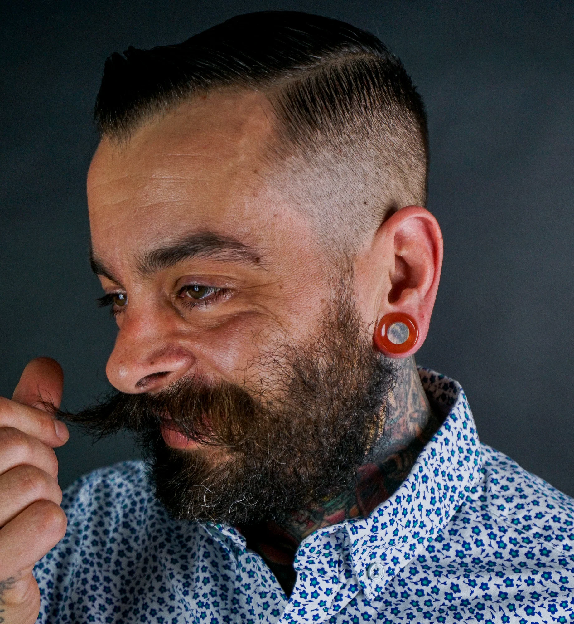 Orange Cat's Eye Glass Tunnels - Mrs Treak