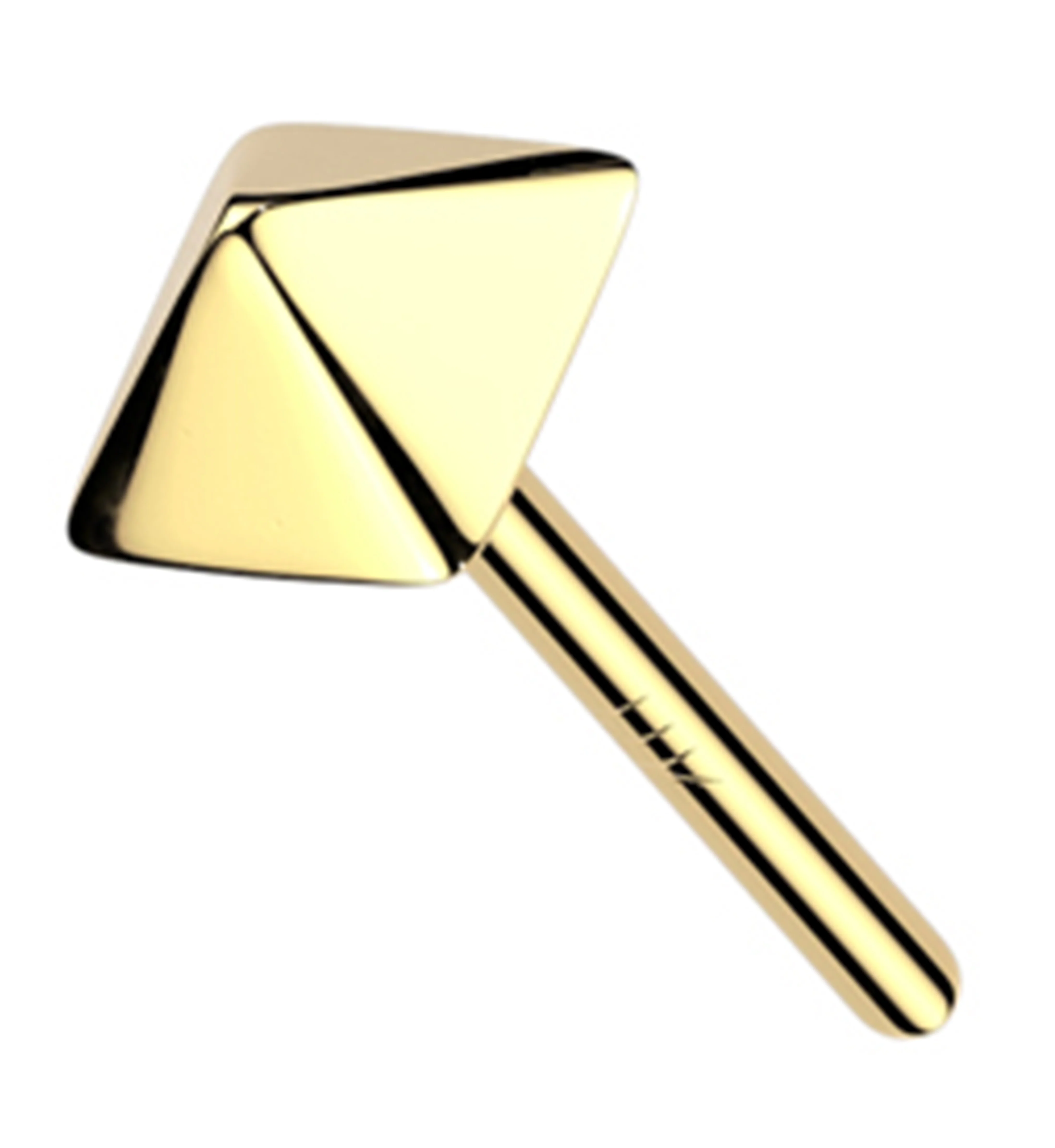 14kt Gold Mini Polyhedra Threadless Top - Mrs Treak