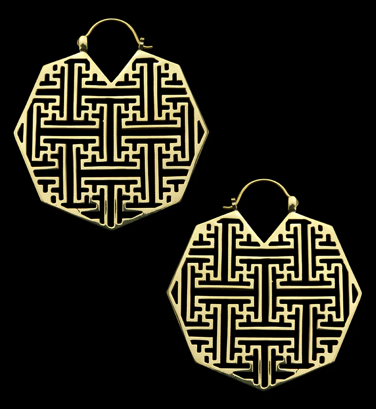 Sayagata Brass Hangers / Earrings - Mrs Treak