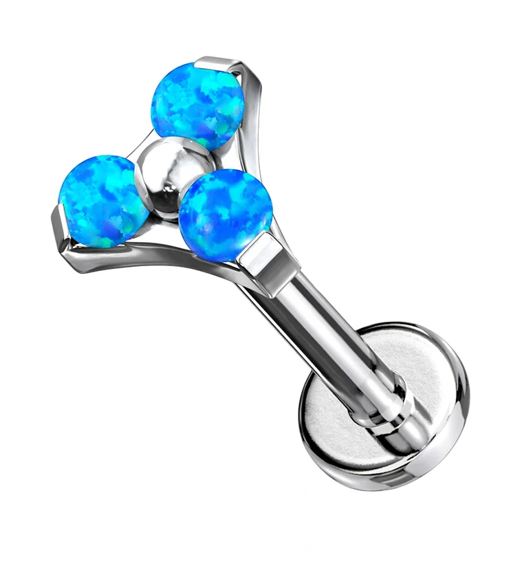 16G Triple Blue Opalite Labret - Mrs Treak