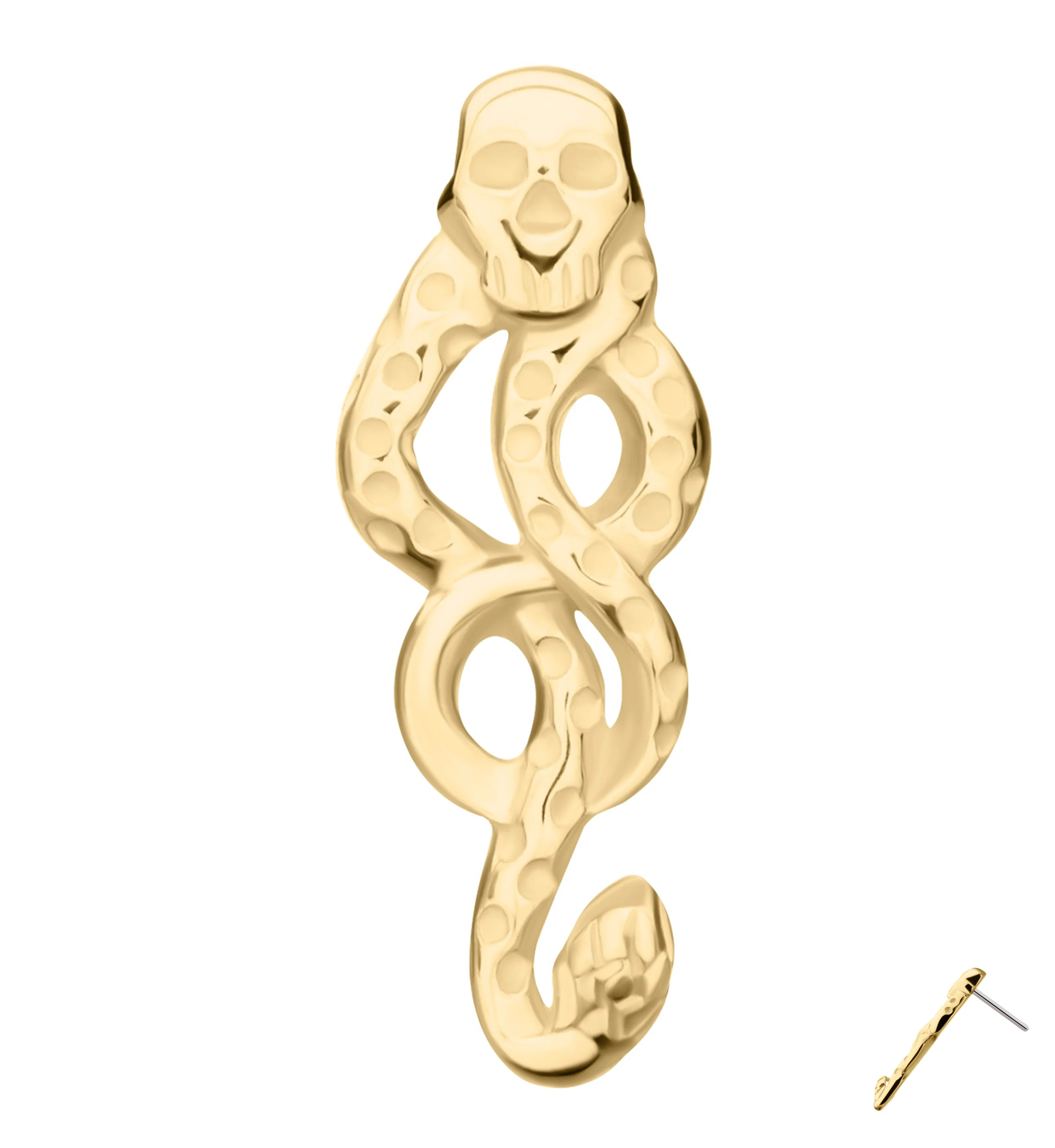 14kt Gold Dark Mark Threadless Top - Mrs Treak