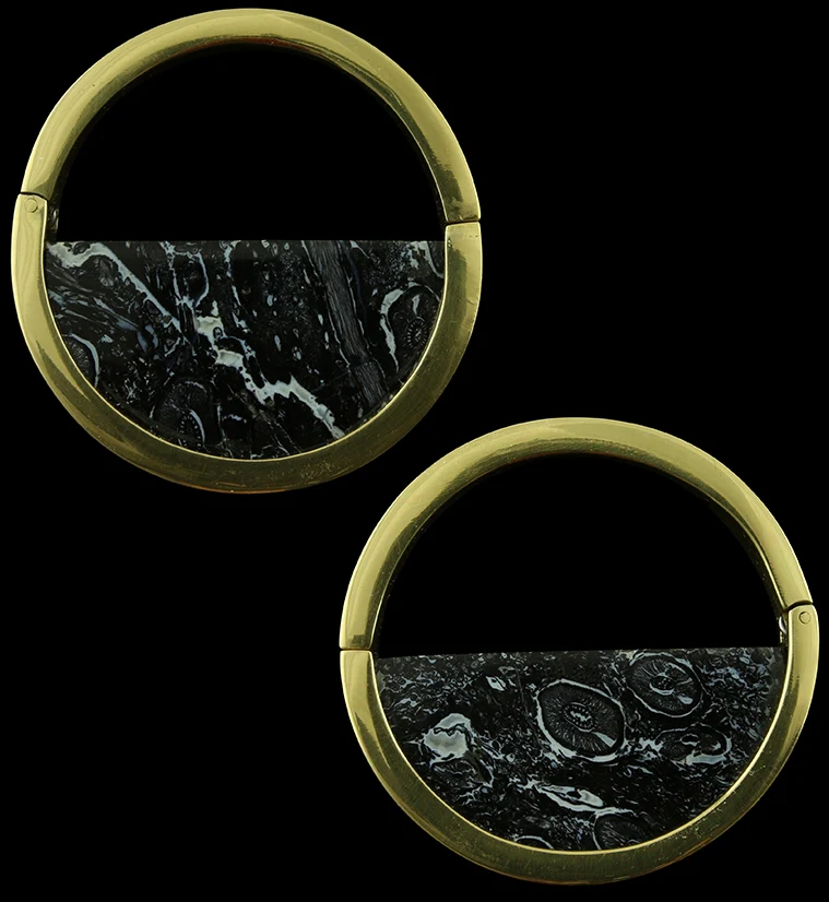 Colure Black Palm Root Stone Ear Weights - Mrs Treak