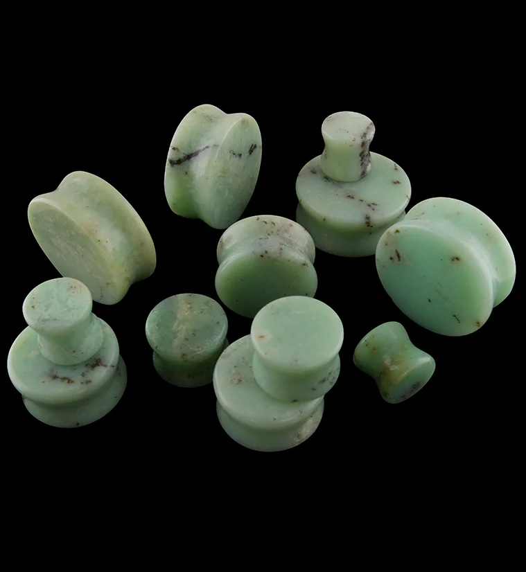 Chrysoprase Stone Plugs - Mrs Treak