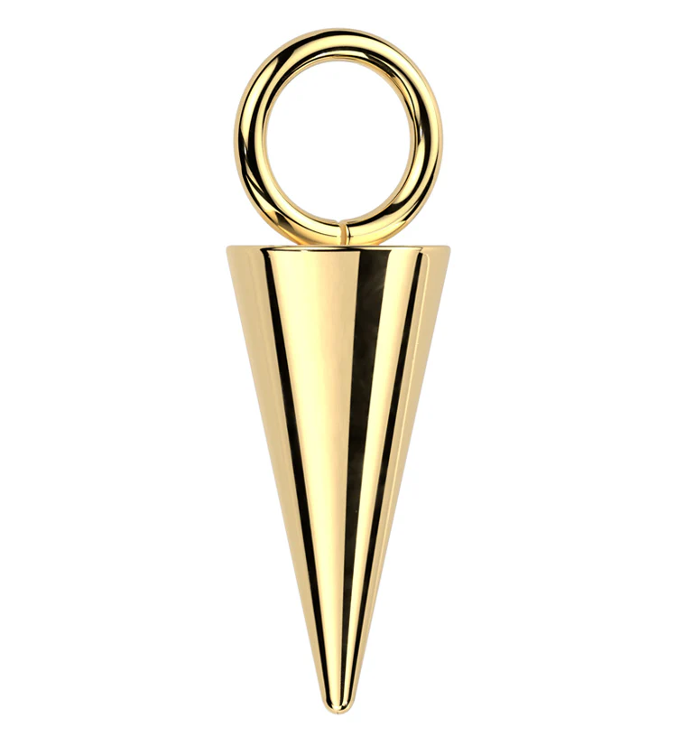 Gold PVD Cone Titanium Charm - Mrs Treak