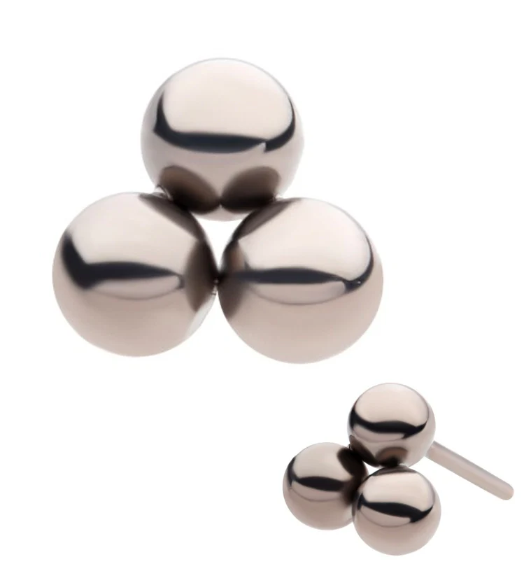 Titanium Triple Ball Threadless Top - Mrs Treak