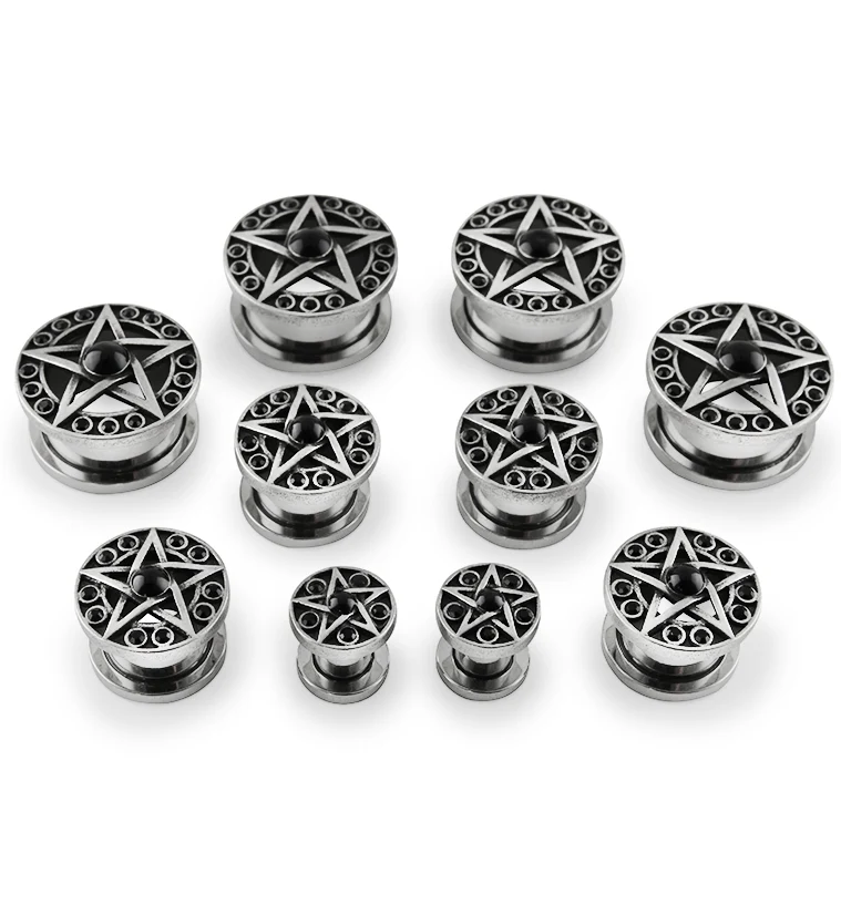 Pentagram Stainless Steel Tunnels - Mrs Treak