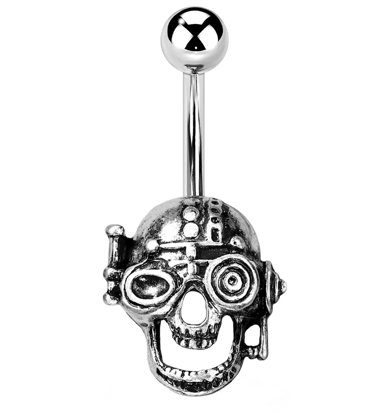 Steampunk Skull Belly Ring - Mrs Treak