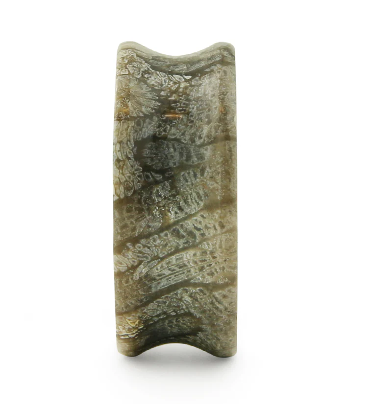Blue Fossilized Coral Stone Plugs - Mrs Treak
