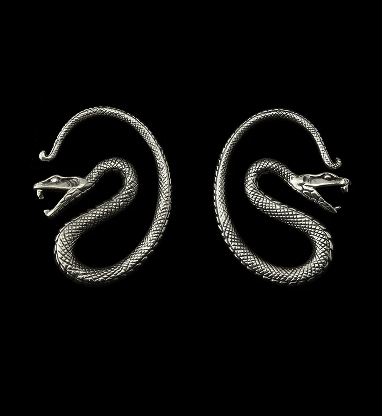 SIlver Brass Snake Hangers - Mrs Treak