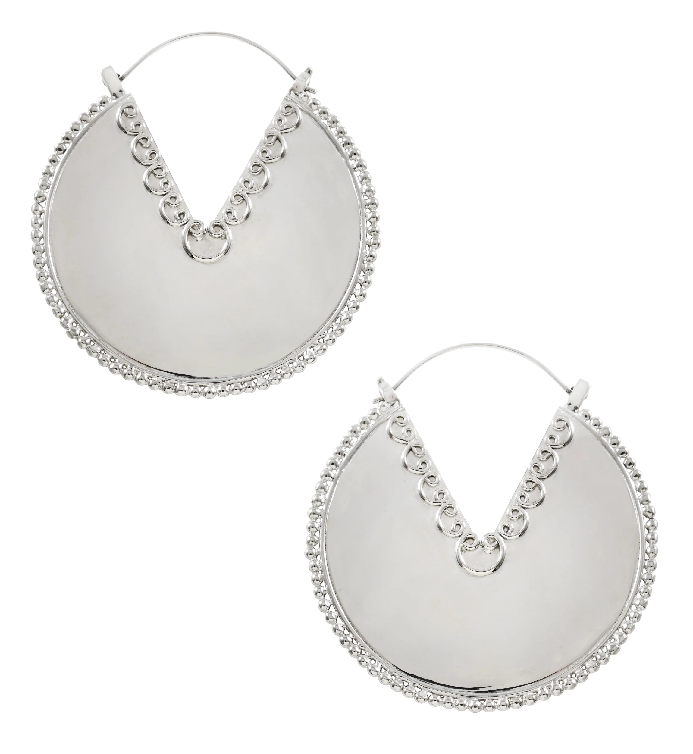 Palisade White Brass Ear Weights / Earrings - Mrs Treak