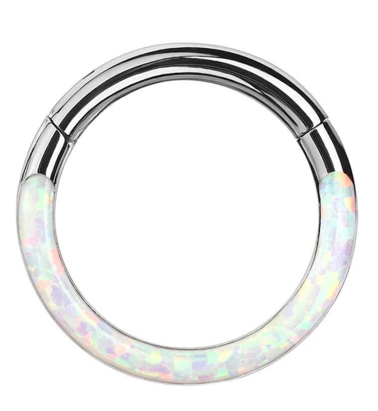 Opalite Frontal Hinged Segment Ring - Mrs Treak