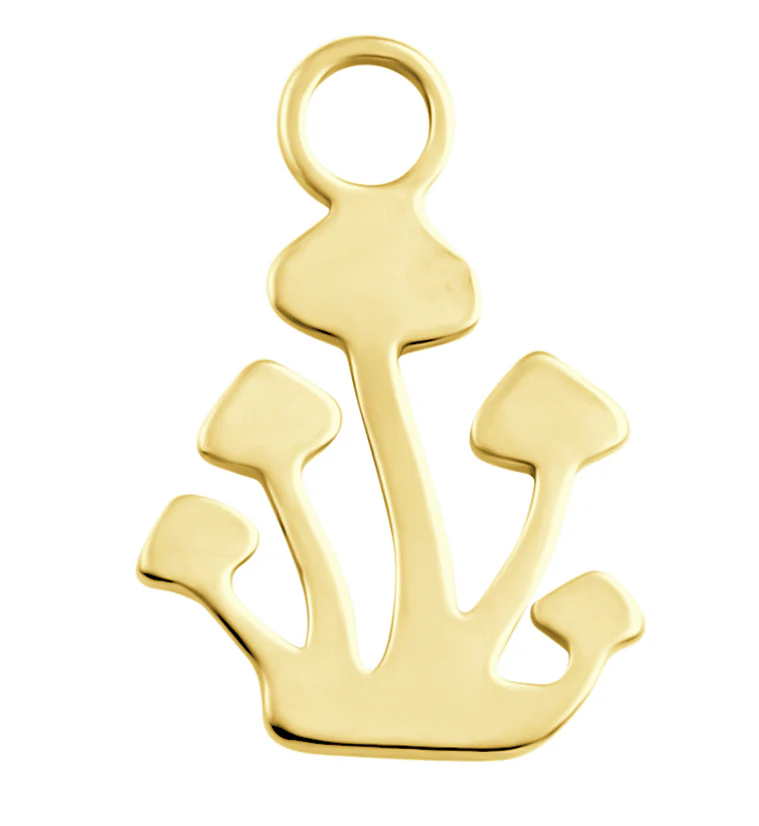 Gold PVD Growing Mushrooms Stainless Steel Charm - Mrs Treak