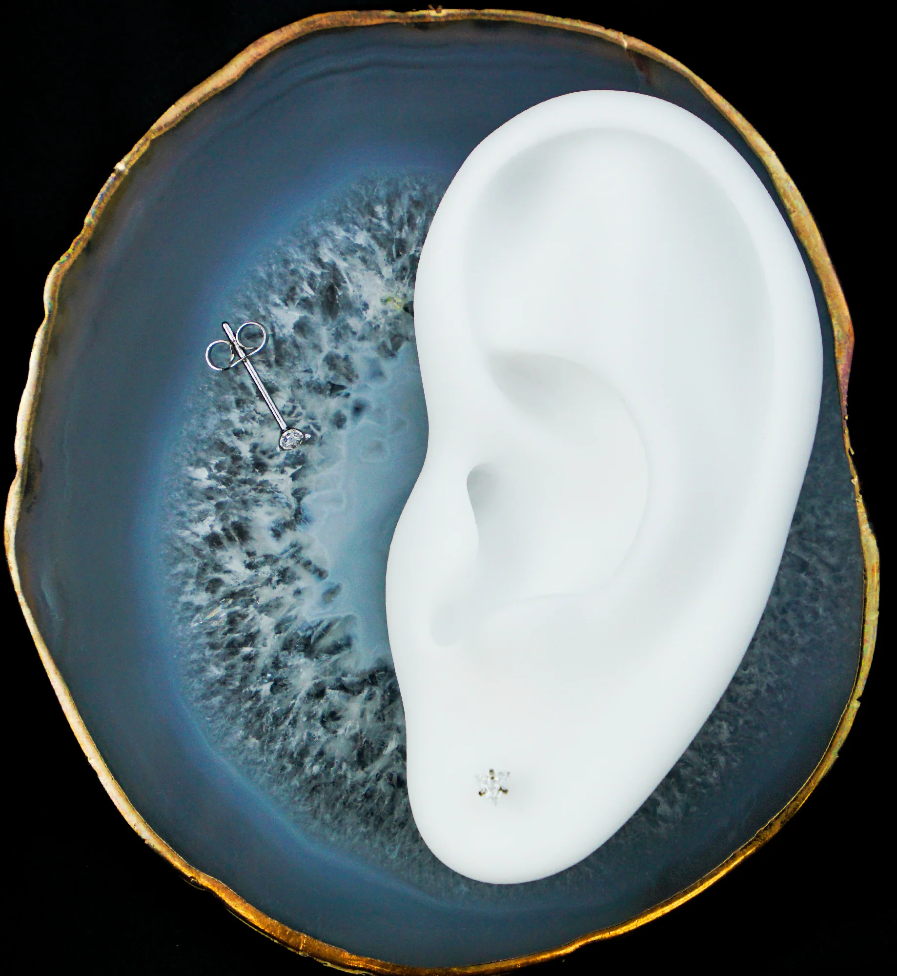 Prong Triangle Clear CZ Stainless Steel Stud Earrings - Mrs Treak