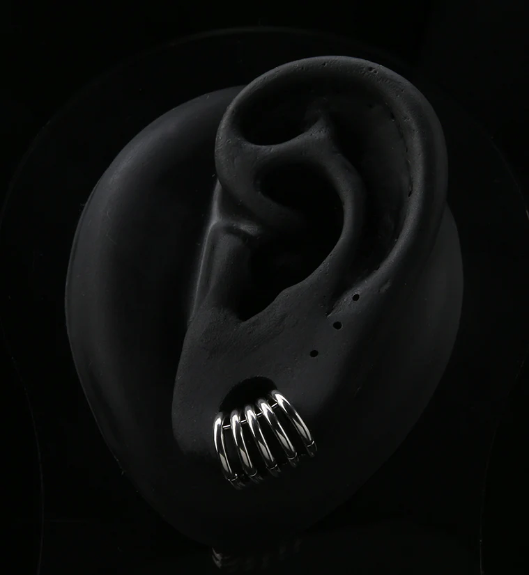 Stacked Stainless Steel Rings - 5 Ring Stack - Mrs Treak