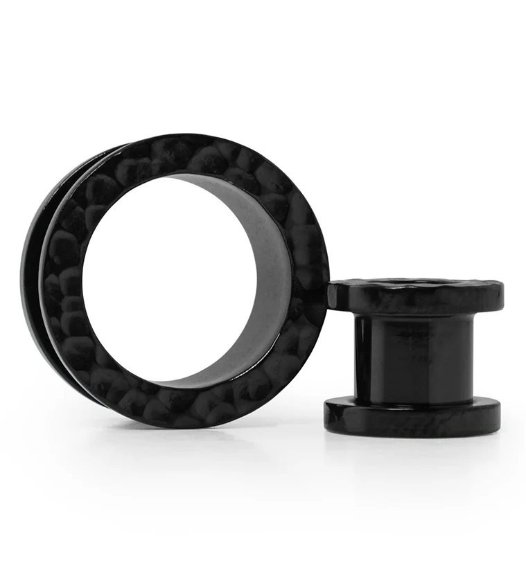 Hammered Black PVD Stainless Steel Tunnels - Mrs Treak