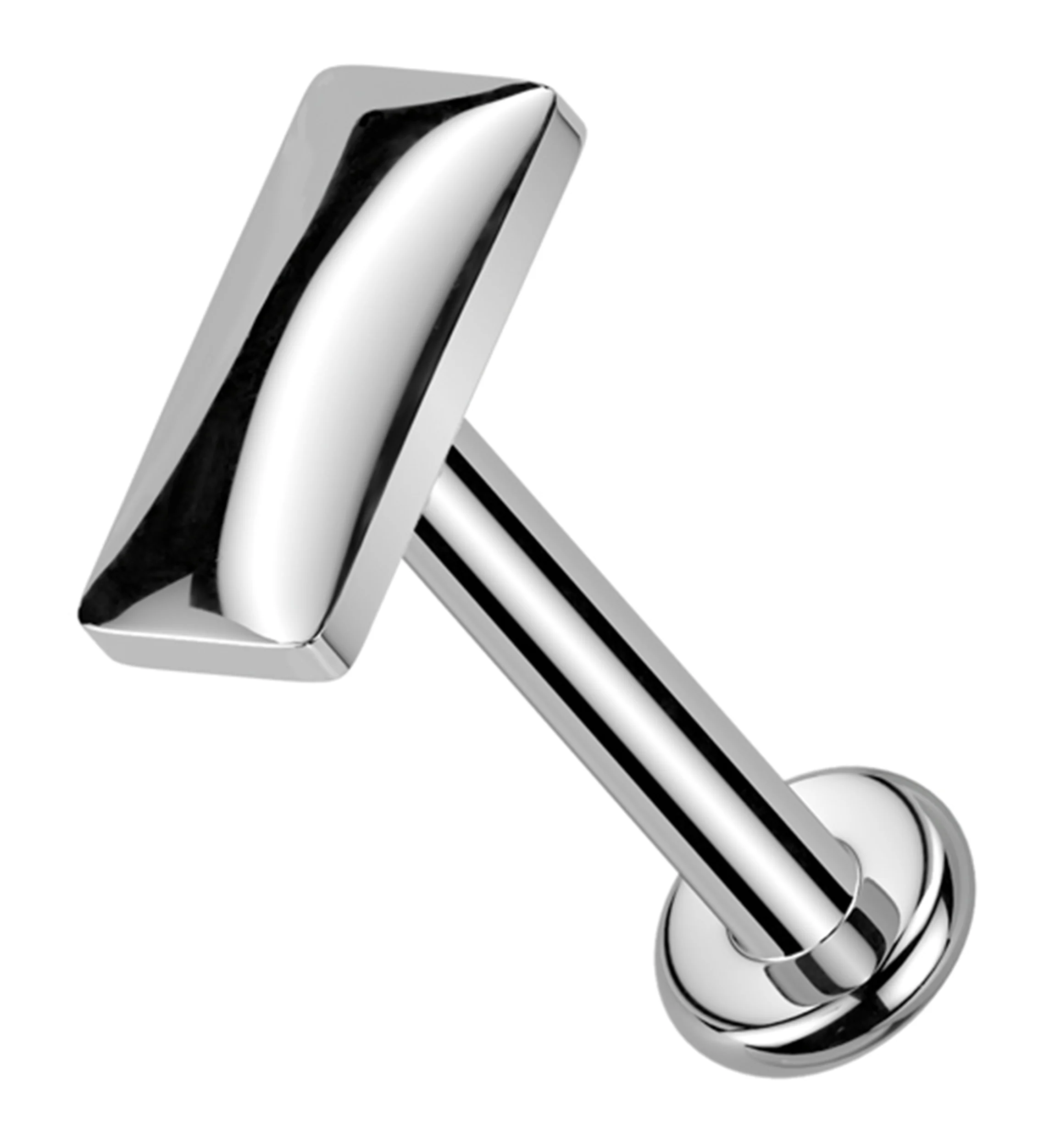 Stake Internally Threaded Titanium Flat Disk Labret - Mrs Treak
