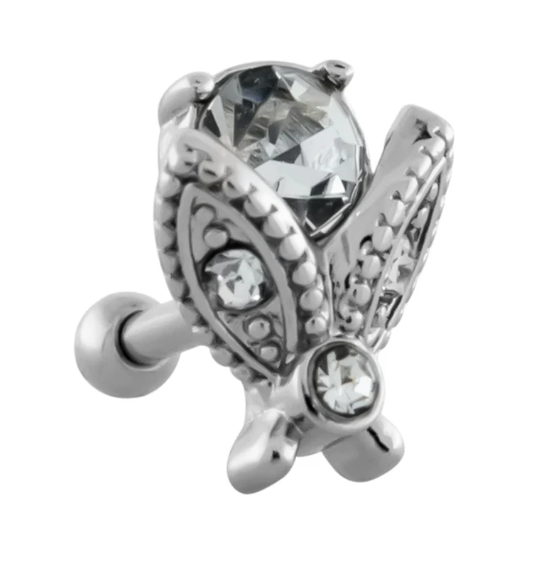 Beetle CZ Cartilage Barbell - Mrs Treak