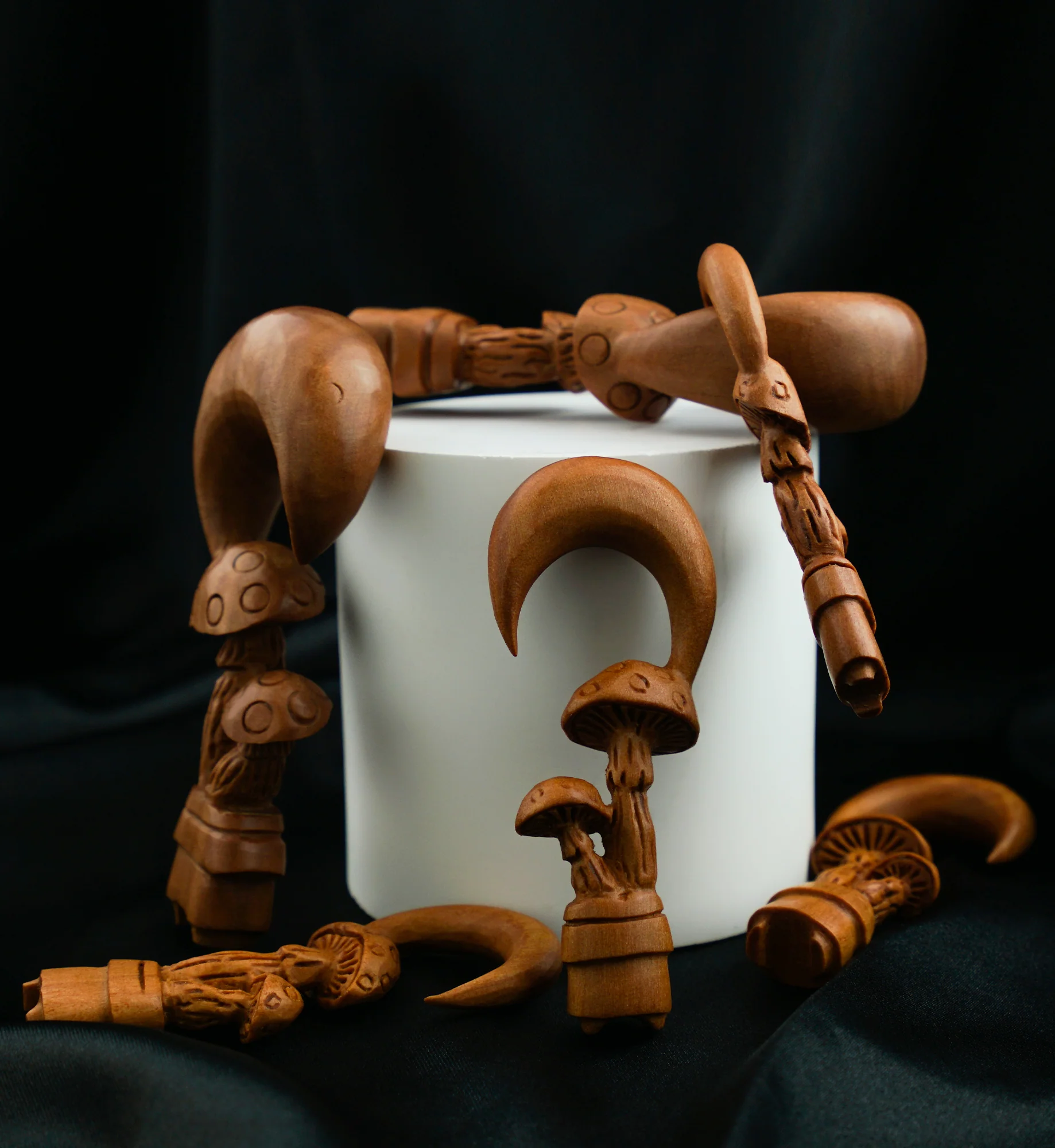 Mushroom Saba Wood Ear Hangers - Mrs Treak