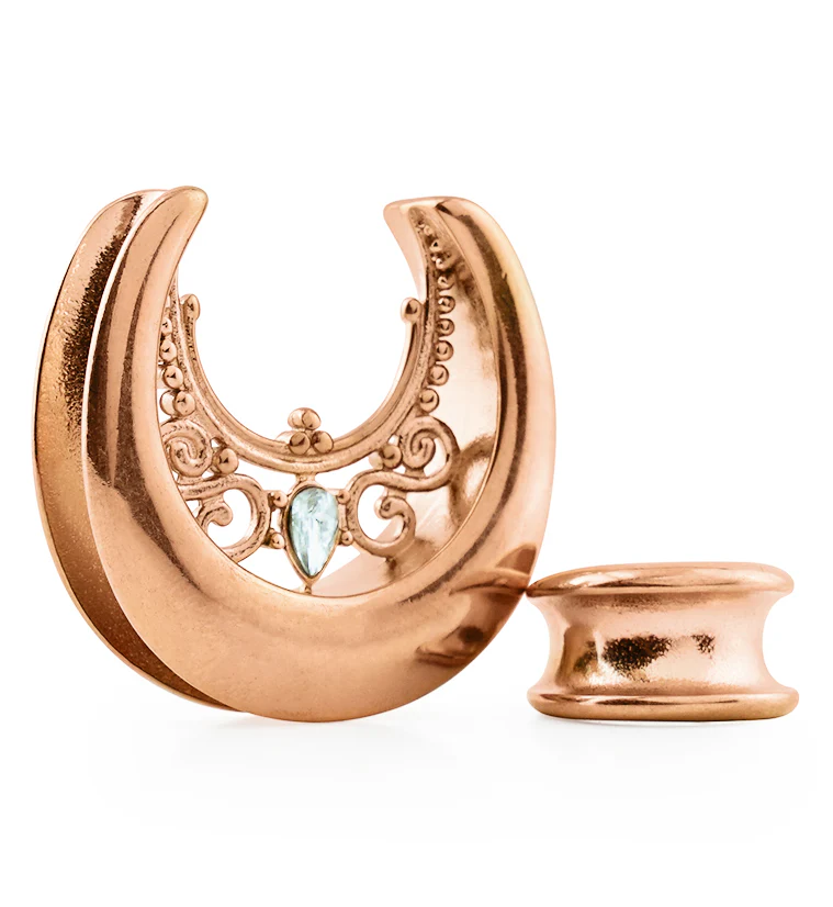 Rose Gold PVD Filigree Stainless Steel Saddles - Mrs Treak