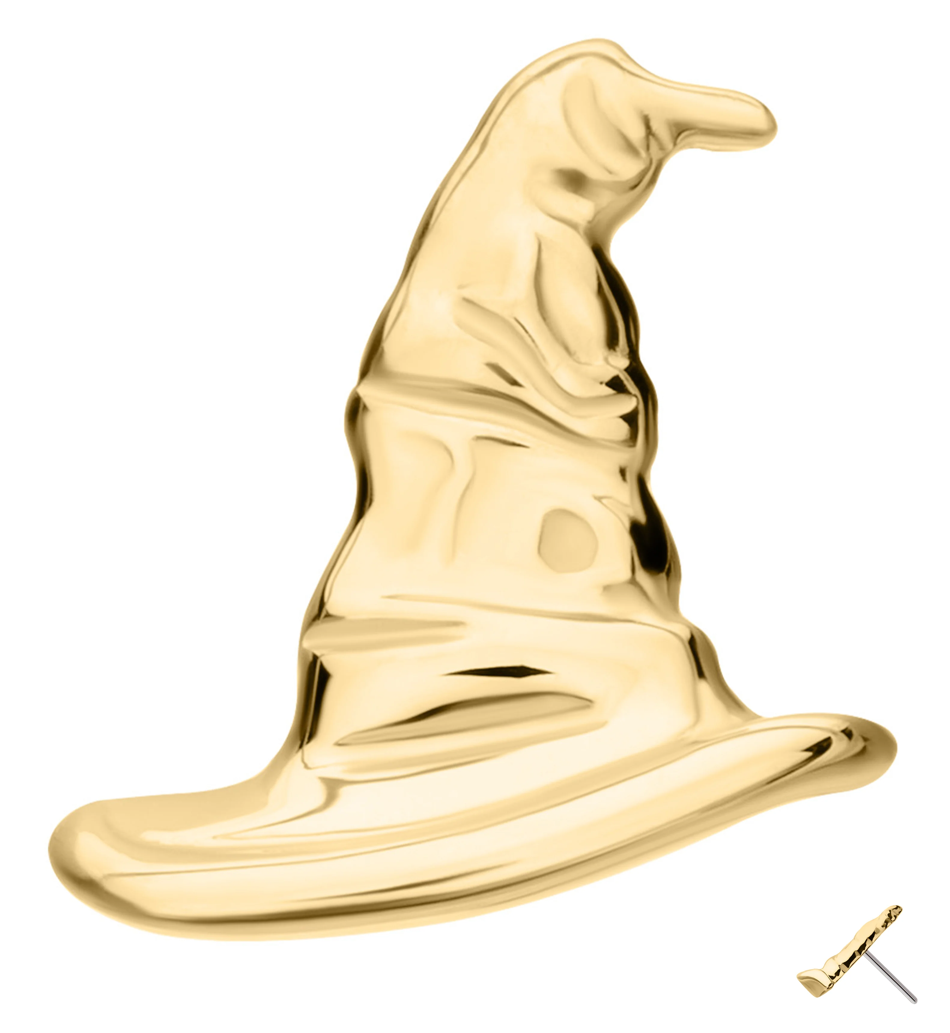 14kt Gold Sorting Hat Threadless Top - Mrs Treak