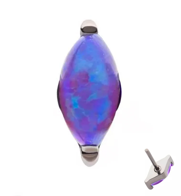 Empress Purple Opalite Threadless Titanium Top - Mrs Treak