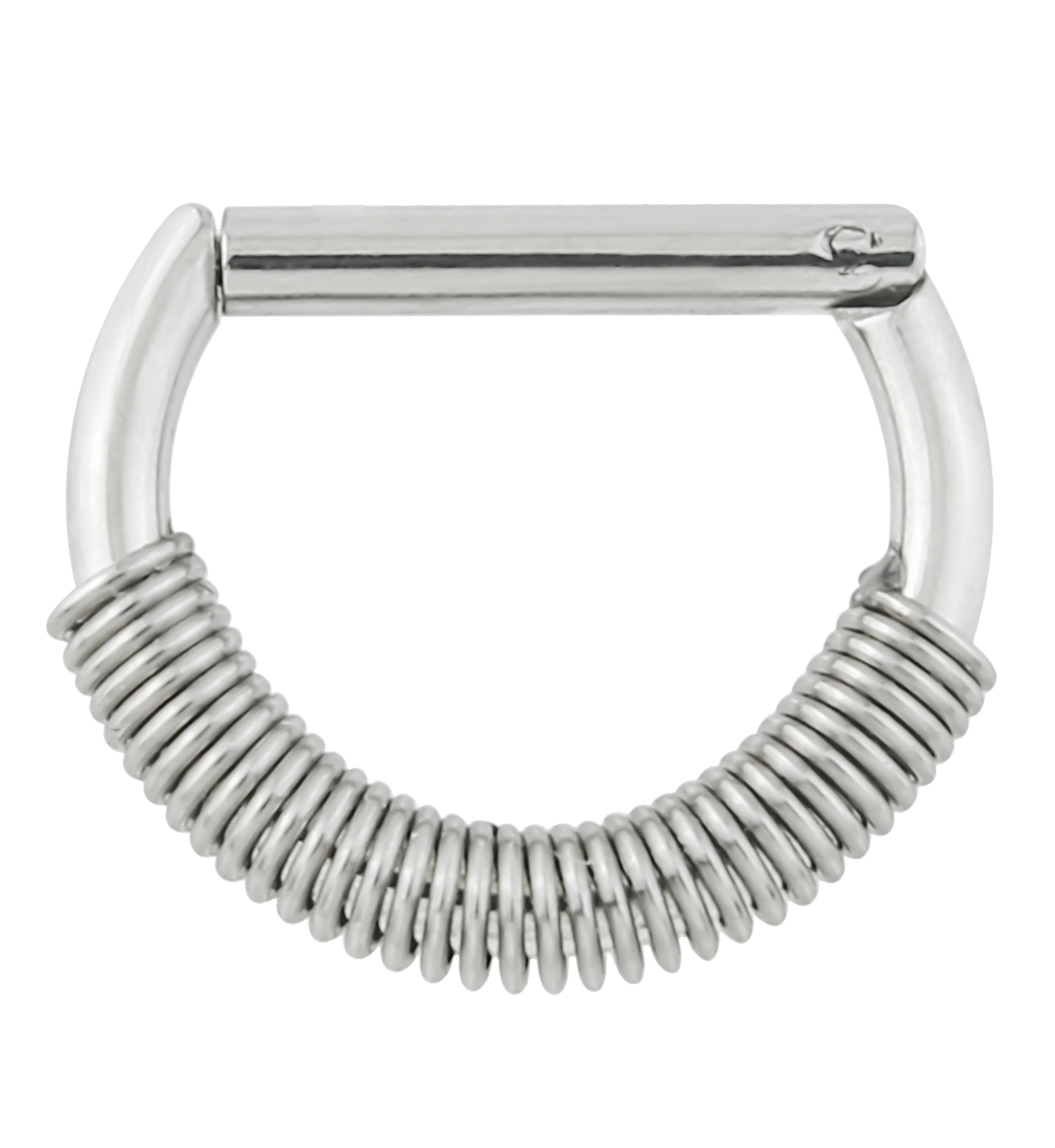 Spring Stainless Steel Straight Hinged Segment Ring - Mrs Treak