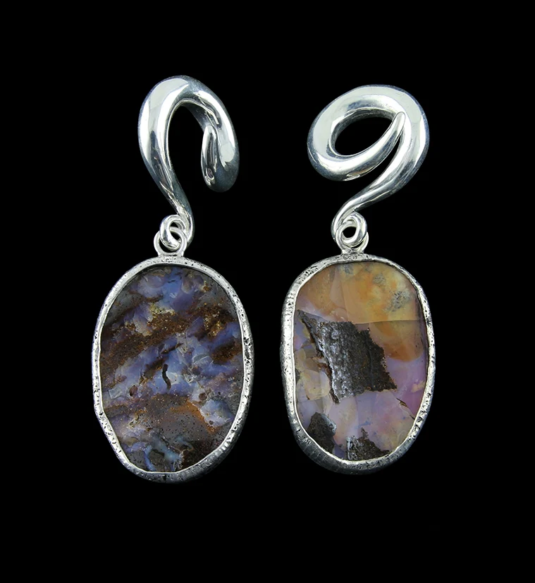 Boulder Opal Ear Weights Version 12 - Mrs Treak