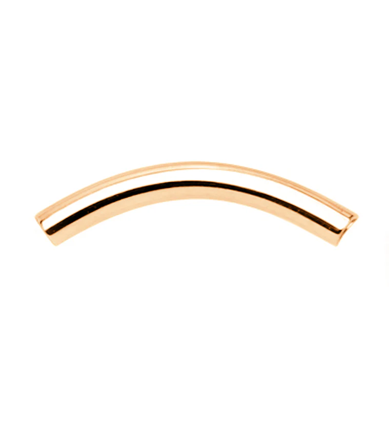 Rose Gold PVD Internally Threaded Titanium Curved Barbell - Post Only - Mrs Treak